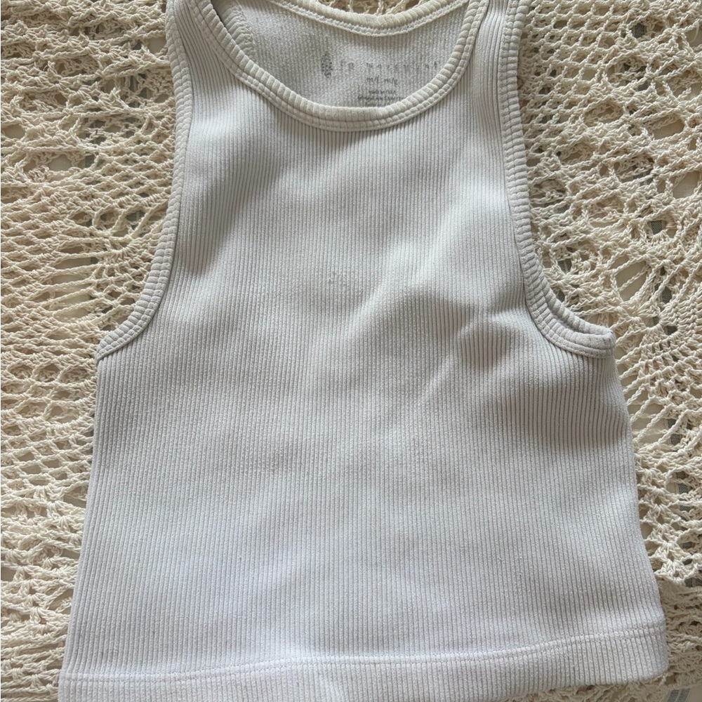 FP Movement by Free People White Ribbed Tank Top